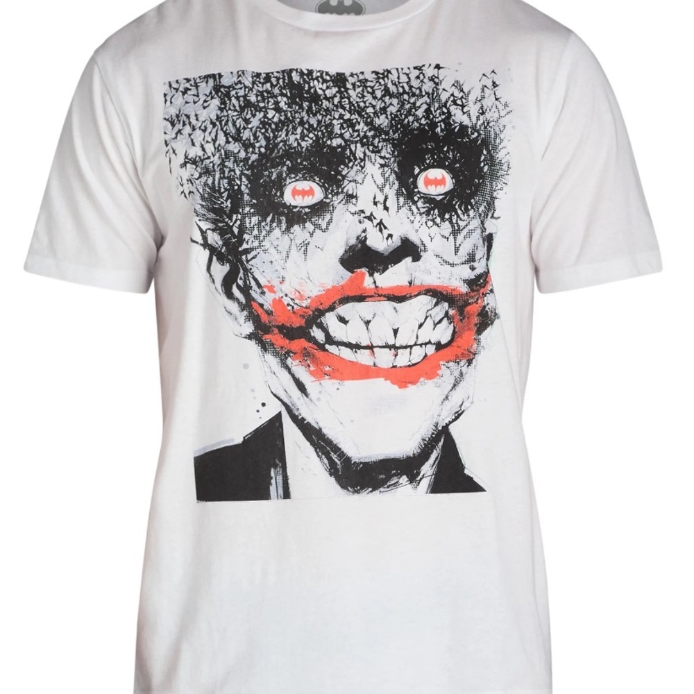 Batman White and Orange Short Sleeve Tee
